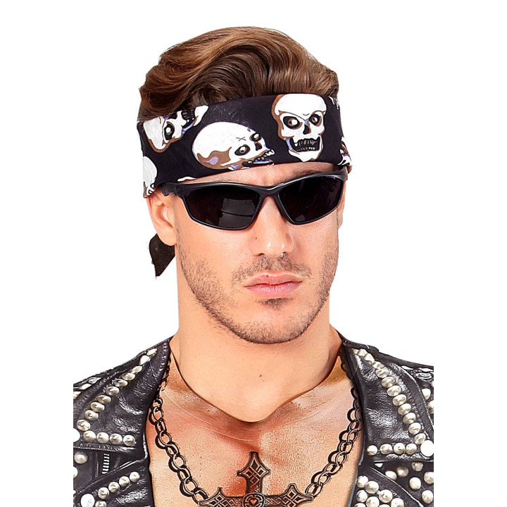 Bandana skull, 55 x 55 cm, black