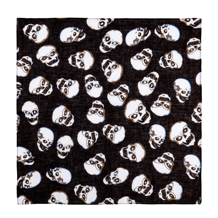 Bandana Totenkopf 2, 55 x 55 cm, schwarz