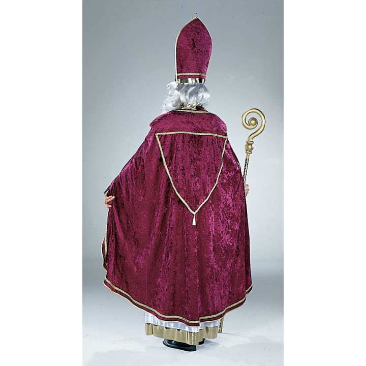 Bishop Costume with Cape, Gown, and Mitre, red