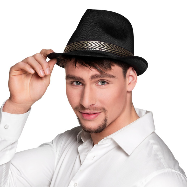 Chapeau Fedora Trilby, noir