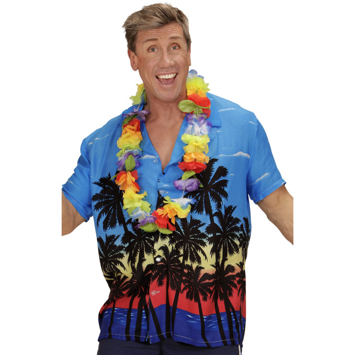 Chemise hawaïenne avec palmier, multicolore